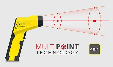 Профессиональный инфракрасный термометр с многоточечным лазерным целеуказателем