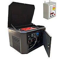 Генератор A-iPower A8000EAX в супертихом зимнем кожухе 1400SS RAL 8019 + блок автозапуска A-iPower 400 В, 25 А